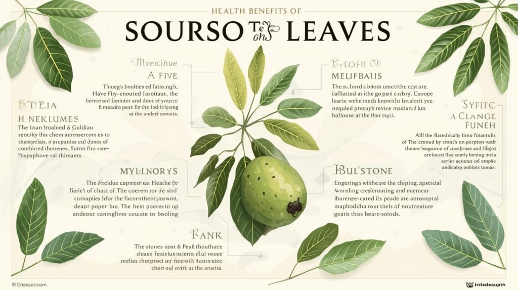 cup of soursop leaf tea on table